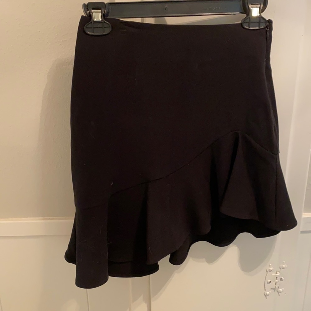 Black ruffle skirt